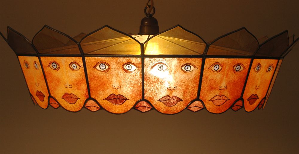 lampe vitraux suspendue- collection couronne